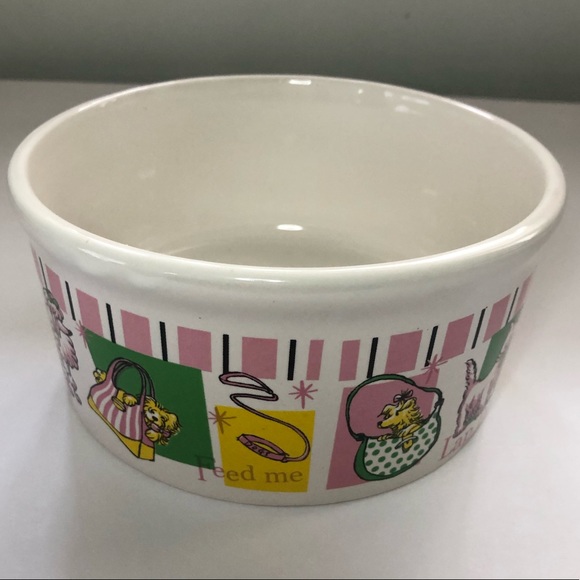 Ceramic Dog Bowl Dish Food Water - Picture 2 of 7